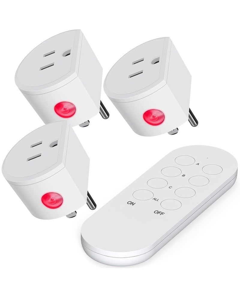 SURNICE Wireless Remote Control Outlet, Mini Remote Light Switch 10A/1200W for Christmas Lights, Up to 130 FT Long Range, FCC and ETL Certified - Image 1